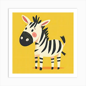 Charming Illustration Zebra 1 Art Print