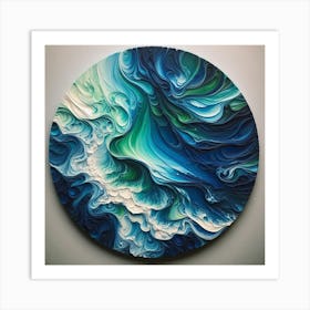 Blue And Green Swirls Art Print