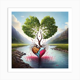 Leonardo Diffusion Xl A Healthy Vibrant Tree Growing Out Of A 0 Art Print