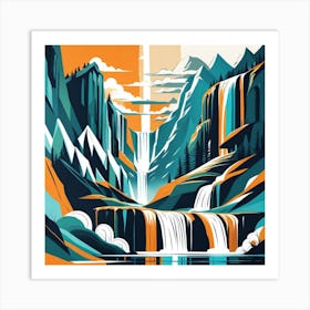 Yosemite Waterfall Art Print