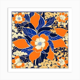 Japanese Floral Art Print