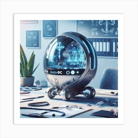 Futuristic Office 1 Art Print