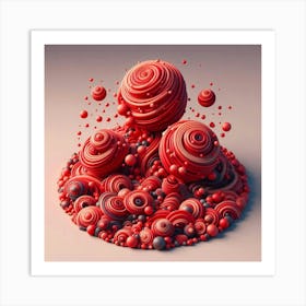 Red Spheres Art Print