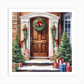 Christmas Door 194 Art Print