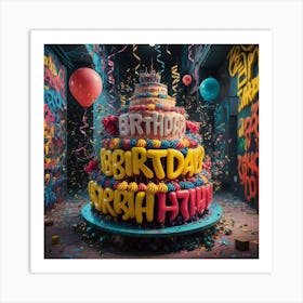 Birthday Cake Art Print