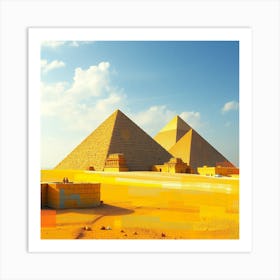 Giza Pyramids Art Print