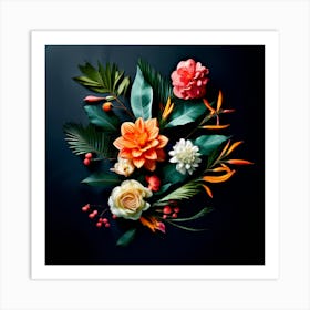 Arrangement Of Flowers Art Print