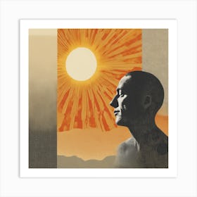 Man In Front Of The Sun Art Print