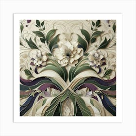 Botanical pattern Art Print