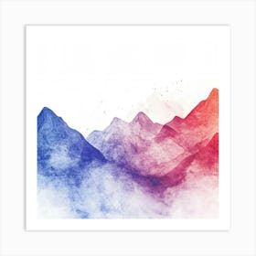 Watercolor Mountains 4 Art Print