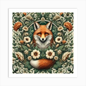 william Fox portrait In Flowers Art Print