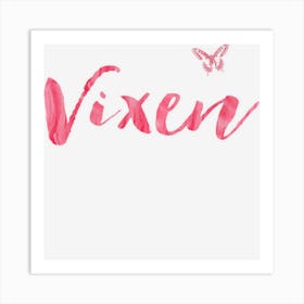 Womens Hotwife Vixen & Butterfly In Lipsmacking Pink Art Print