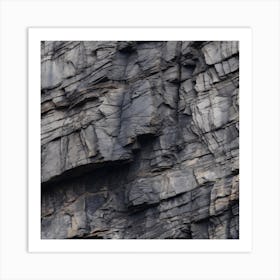 Photography Of The Texture Of A Rugged Rocky Cliff3 Art Print