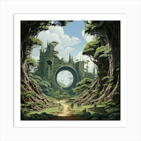 Castle In The Forest Art Print