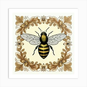 Bee In A Frame Art Print