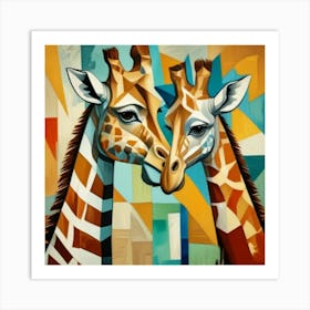 1000013978 Two giraffes Art Print