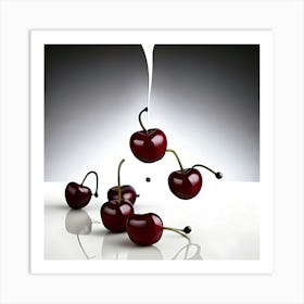 Cherry Milk Art Print