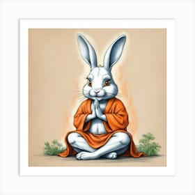 Buddha Bunny Art Print