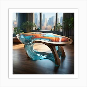 River Design Dining Table Art Print