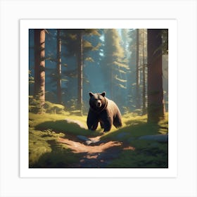 Bear In The Forest 34 Art Print