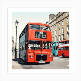 London Bus Art Print 1 2 Art Print