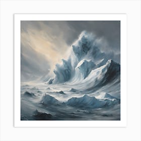 Icebergs Art Print