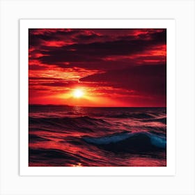 Sunset Over The Ocean 51 Art Print