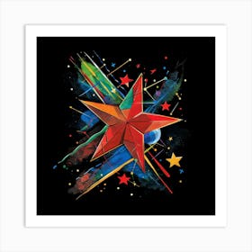 Origami Star Art Print