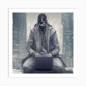 Indian AI Coder 4 Art Print