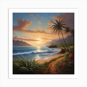 Hawaiian Sunset 4 Art Print