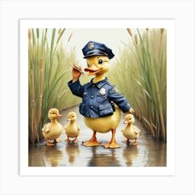 Duck Police Art Print