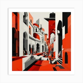 Red City 1 Art Print