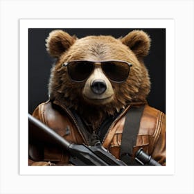 Bear In Sunglasses Art Print