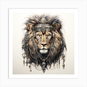 Lion Head Art Print