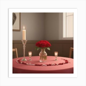 A Cozy And Romantic Setting Art Print