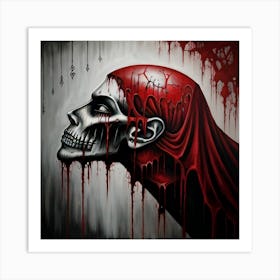 Bloody Skull 2 Art Print