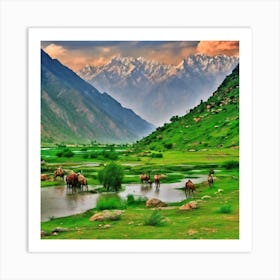 Kashmir Valley Art Print