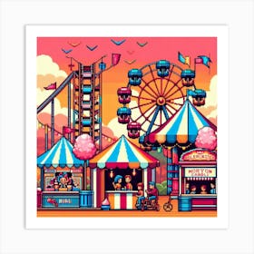 8-bit carnival 3 Art Print