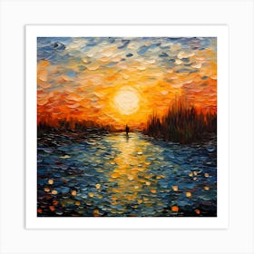 Impressionist Tapestry: Dawn's Embrace Art Print