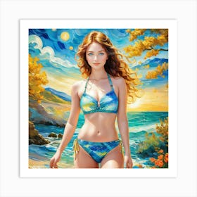 Girl In A Bikini gh 2 Art Print