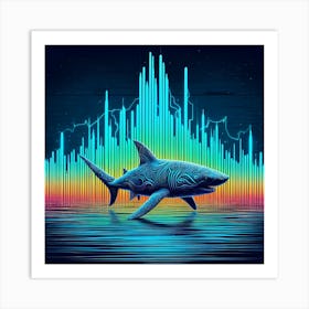 Shark - Digital Art Art Print