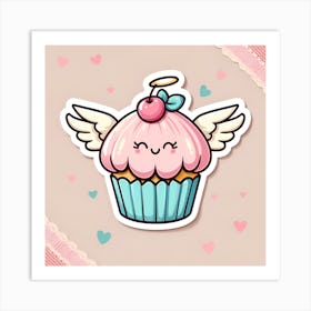 Kawaii Cupcake Art Print