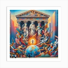 Gods And Angels Art Print