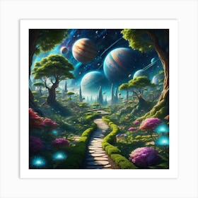 Space Landscape Art Print