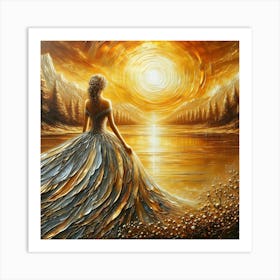 Sunset In A Dress Art Print