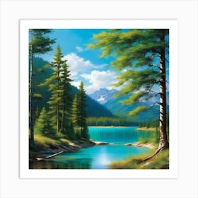 Lake In The Mountains 11 Art Print