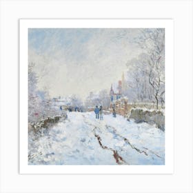 Claude Monet - The Snowy Road Art Print