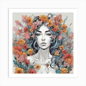 Flower Girl Art Print