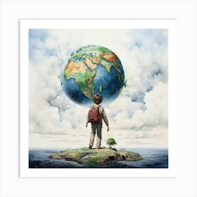 Child On An Island Art Print