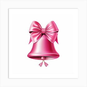 Pink Bell With Bow Art Print